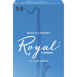 Rico Royal Bass Clarinet Reeds, Strength 3.0, 10-pack REB1030 D'Addario Woodwinds $40.59