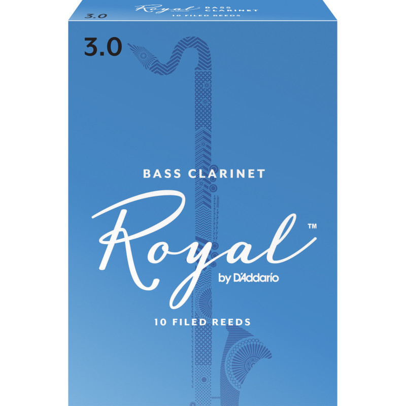 Rico Royal Bass Clarinet Reeds, Strength 3.0, 10-pack REB1030 D'Addario Woodwinds $40.59