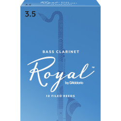 Rico Royal Bass Clarinet Reeds, Strength 3.5, 10-pack REB1035 D'Addario Woodwinds $40.59