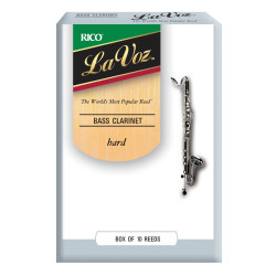 La Voz Bass Clarinet Reeds, Strength Hard, 10-pack REC10HD D'Addario Woodwinds $40.56