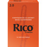 Rico Contrabass Clarinet Reeds, Strength 2.0, 10-pack RFA1020 D'Addario Woodwinds $56.15