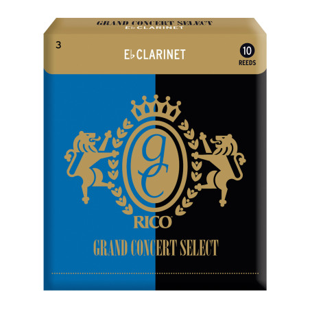 Rico Grand Concert Select Eb Clarinet Reeds, Strength 3.0, 10-pack RGC10ECL300 D'Addario Woodwinds $27.34