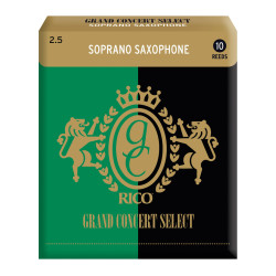 Rico Grand Concert Select Soprano Sax Reeds, Strength 2.5, 10-pack RGC10SSX250 D'Addario Woodwinds $27.76