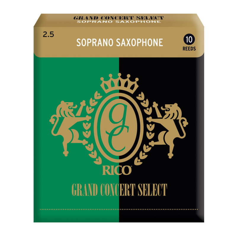 Rico Grand Concert Select Soprano Sax Reeds, Strength 2.5, 10-pack RGC10SSX250 D'Addario Woodwinds $27.76
