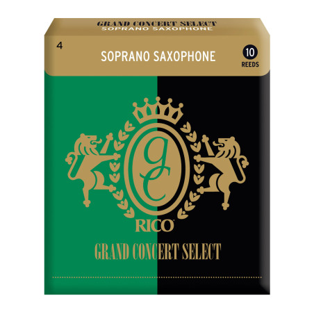 Rico Grand Concert Select Soprano Sax Reeds, Strength 4.0, 10-pack RGC10SSX400 D'Addario Woodwinds $27.76