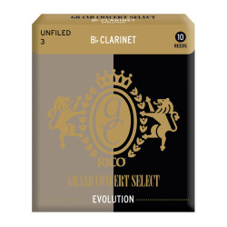 Rico Grand Concert Select Evolution Bb Clarinet Reeds, Strength 3.0, 10-pack RGE10BCL300 D'Addario Woodwinds $33.89