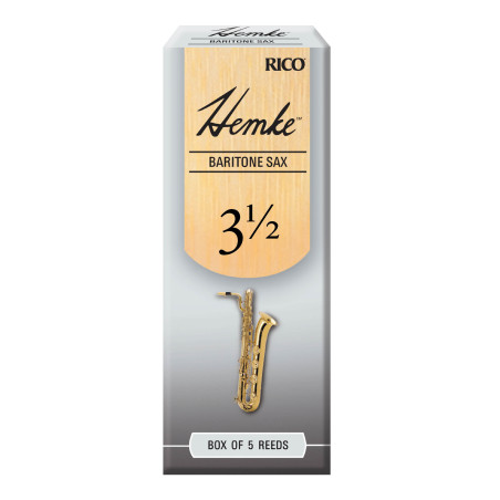 Hemke Baritone Sax Reeds, Strength 3.5, 5-pack RHKP5BSX350 D'Addario Woodwinds $27.34