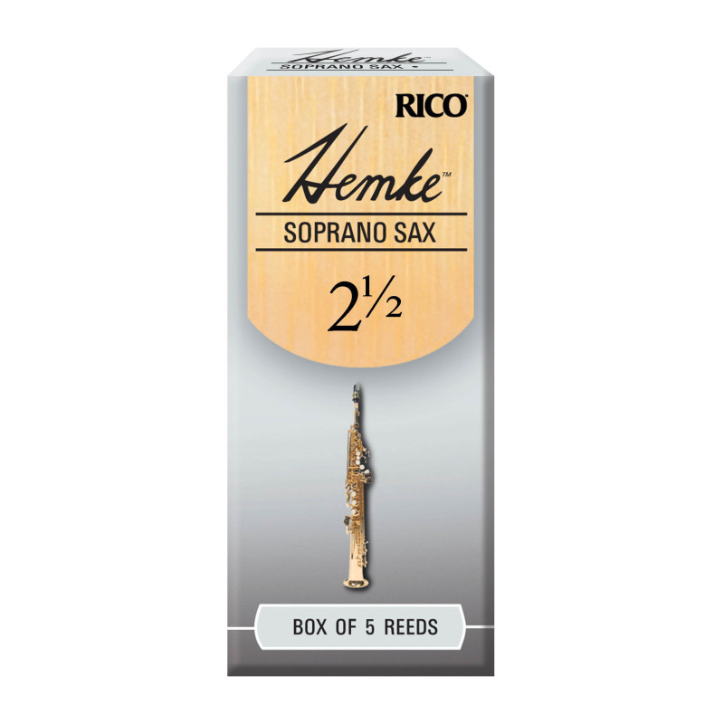 Hemke Soprano Sax Reeds, Strength 2.5, 5-pack RHKP5SSX250 D'Addario Woodwinds $14.12