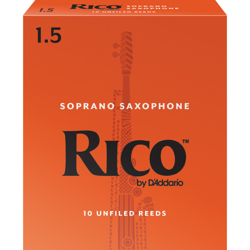 Rico Soprano Sax Reeds, Strength 1.5, 10-pack RIA1015 D'Addario Woodwinds $25.18