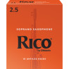 Rico Soprano Sax Reeds, Strength 2.5, 10-pack RIA1025 D'Addario Woodwinds $25.18