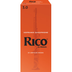 Rico Soprano Sax Reeds, Strength 3.0, 25-pack RIA2530 D'Addario Woodwinds $55.08