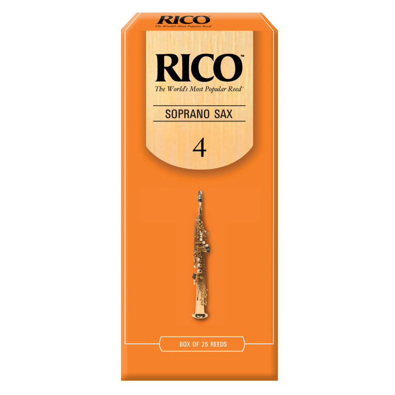 Rico Soprano Sax Reeds, Strength 4.0, 25-pack RIA2540 D'Addario Woodwinds $54.16