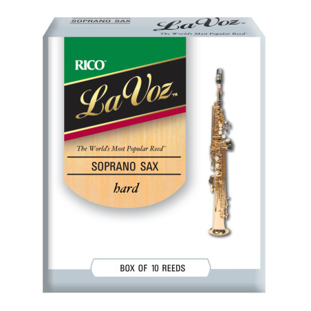 La Voz Soprano Sax Reeds, Strength Hard, 10-pack RIC10HD D'Addario Woodwinds $27.34