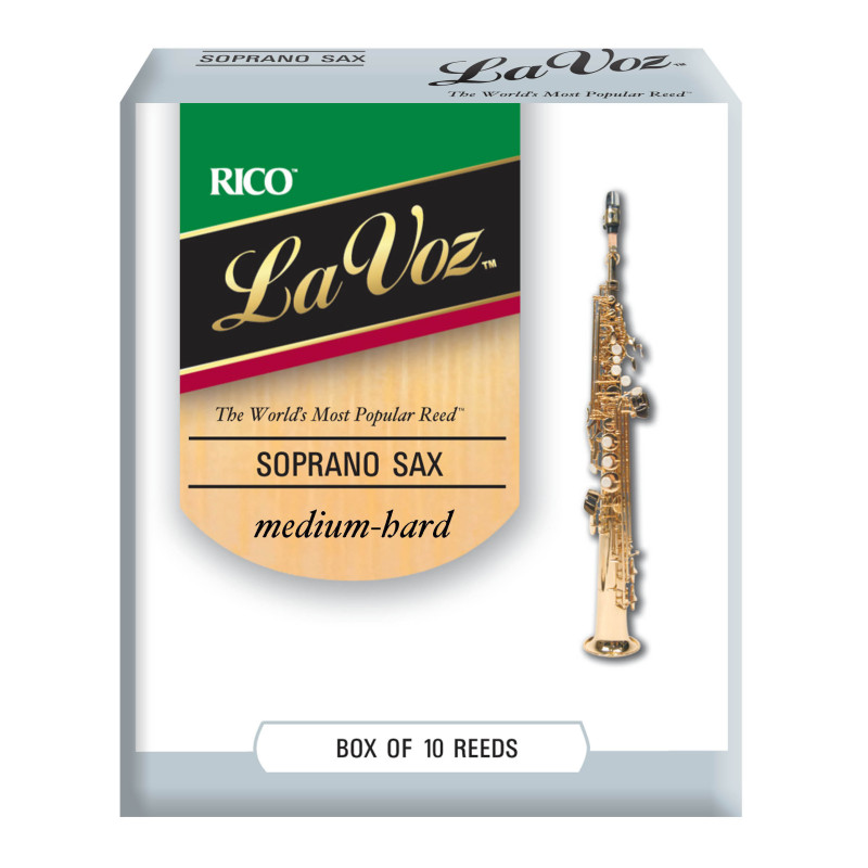 La Voz Soprano Sax Reeds, Strength Medium Strength Hard, 10-pack RIC10MH D'Addario Woodwinds $27.34