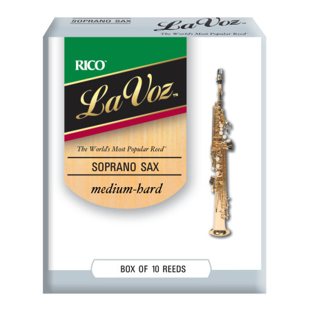 La Voz Soprano Sax Reeds, Strength Medium Strength Hard, 10-pack RIC10MH D'Addario Woodwinds $27.34
