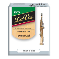 La Voz Soprano Sax Reeds, Strength Medium-Soft, 10-pack RIC10MS D'Addario Woodwinds $27.34