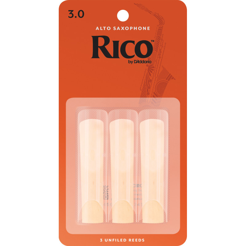 Rico Alto Sax Reeds, Strength 3.0, 3-pack RJA0330 D'Addario Woodwinds $7.76