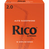 Rico Alto Sax Reeds, Strength 2.0, 10-pack RJA1020 D'Addario Woodwinds $24.32