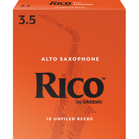 Rico Alto Sax Reeds, Strength 3.5, 10-pack RJA1035 D'Addario Woodwinds $24.32