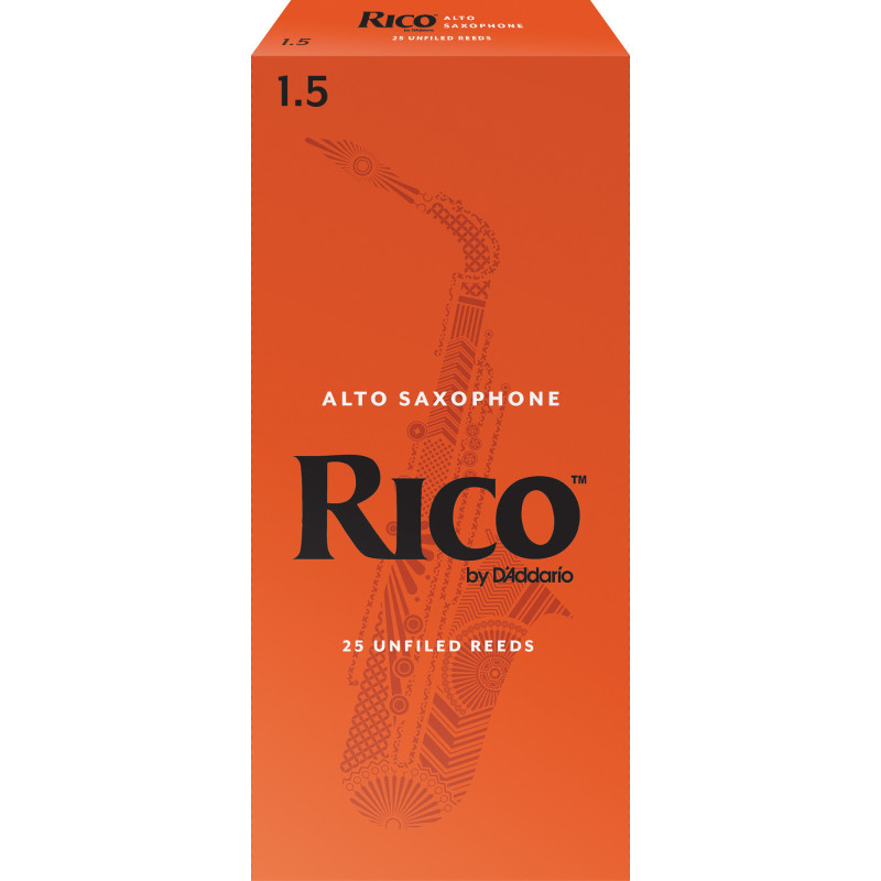 Rico Alto Sax Reeds, Strength 1.5, 25-pack RJA2515 D'Addario Woodwinds $58.36