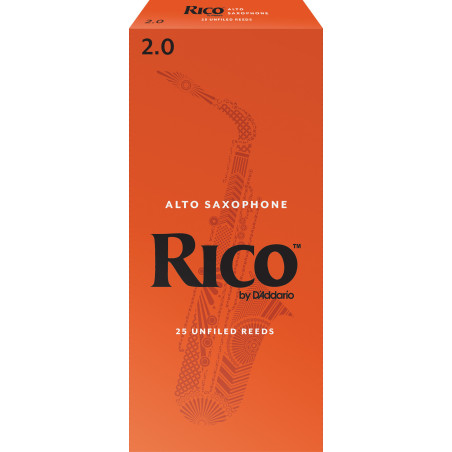 Rico Alto Sax Reeds, Strength 2.0, 25-pack RJA2520 D'Addario Woodwinds $58.36