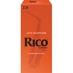 Rico Alto Sax Reeds, Strength 2.0, 25-pack RJA2520 D'Addario Woodwinds $58.36