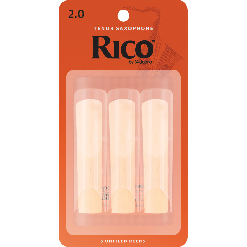 Rico Tenor Sax Reeds, Strength 2.0, 3-pack RKA0320 D'Addario Woodwinds $9.99
