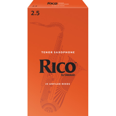 Rico Tenor Sax Reeds, Strength 2.5, 25-pack RKA2525 D'Addario Woodwinds $77.82