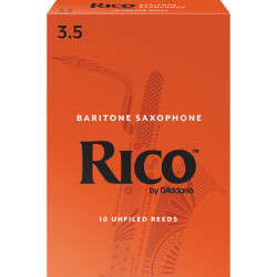Rico Baritone Sax Reeds, Strength 3.5, 10-pack RLA1035 D'Addario Woodwinds $45.19