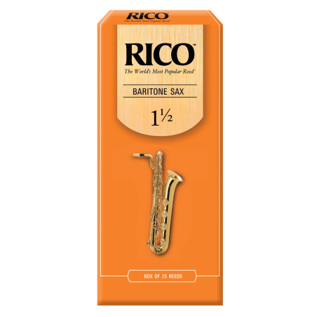 Rico Baritone Sax Reeds, Strength 1.5, 25-pack RLA2515 D'Addario Woodwinds $93.59