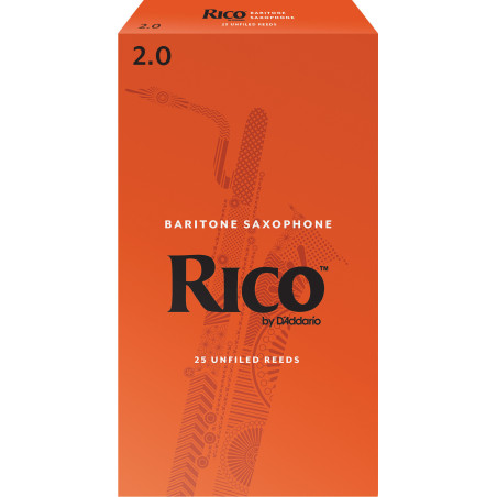 Rico Baritone Sax Reeds, Strength 2.0, 25-pack RLA2520 D'Addario Woodwinds $109.94