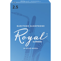 Rico Royal Baritone Sax Reeds, Strength 2.5, 10-pack RLB1025 D'Addario Woodwinds $51.13