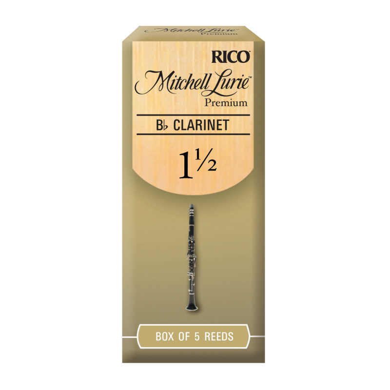Mitchell Lurie Premium Bb Clarinet Reeds, Strength 1.5, 5-pack RMLP5BCL150 D'Addario Woodwinds $13.51