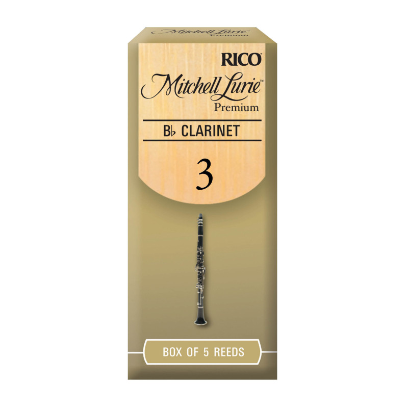 Mitchell Lurie Premium Bb Clarinet Reeds, Strength 3.0, 5-pack RMLP5BCL300 D'Addario Woodwinds $13.51