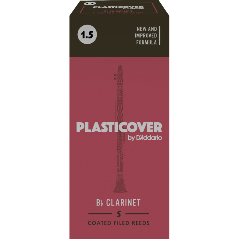 Rico Plasticover Bb Clarinet Reeds, Strength 1.5, 5-pack RRP05BCL150 D'Addario Woodwinds $18.88
