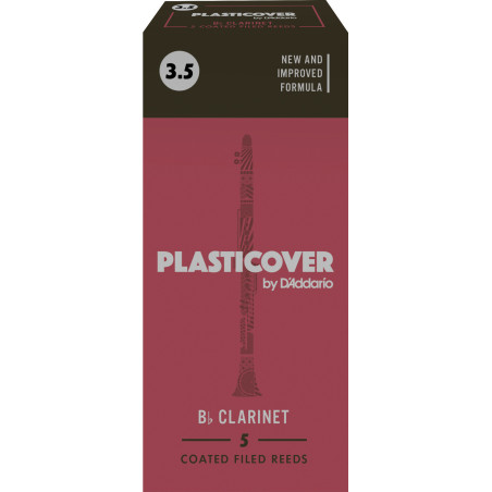 Rico Plasticover Bb Clarinet Reeds, Strength 3.5, 5-pack RRP05BCL350 D'Addario Woodwinds $18.88