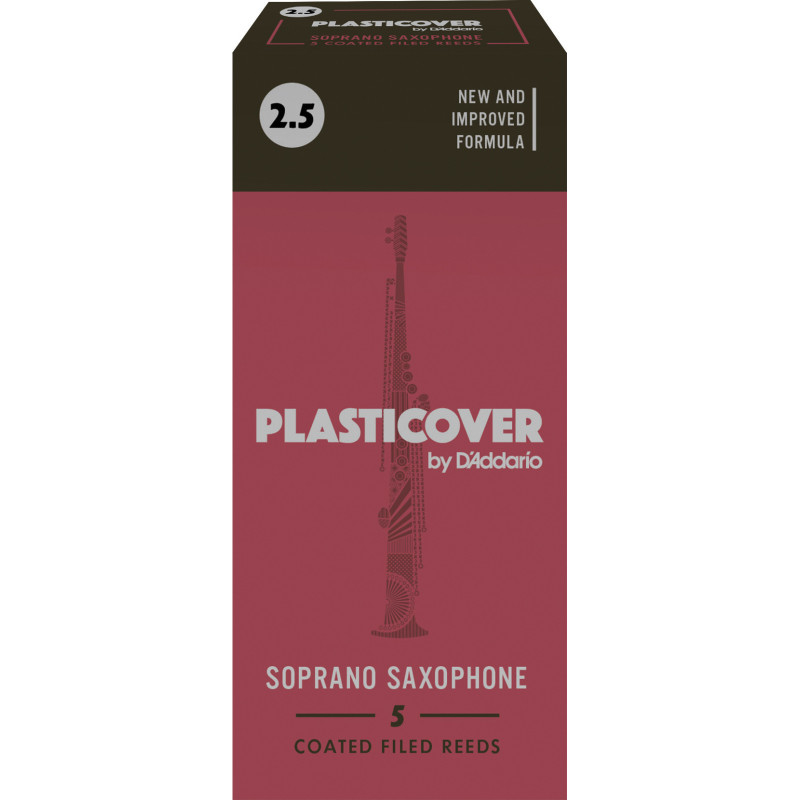 Rico Plasticover Soprano Sax Reeds, Strength 2.5, 5-pack RRP05SSX250 D'Addario Woodwinds $21.53