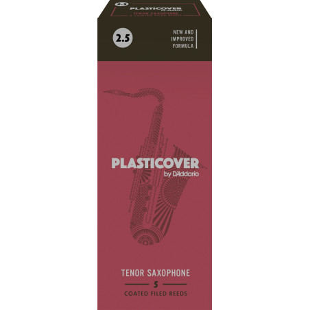 Rico Plasticover Tenor Sax Reeds, Strength 2.5, 5-pack RRP05TSX250 D'Addario Woodwinds $30.47