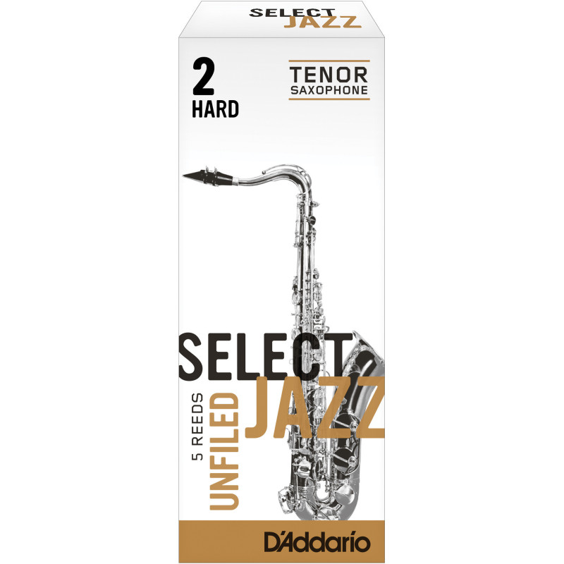 Rico Select Jazz Tenor Sax Reeds, Unfiled, Strength 2 Strength Hard, 5-pack RRS05TSX2H D'Addario Woodwinds $24.97