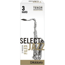 Rico Select Jazz Tenor Sax Reeds, Filed, Strength 3 Strength Hard 5-pack RSF05TSX3H D'Addario Woodwinds $24.97