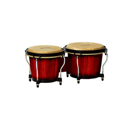 Tablatone Frame Drum, Tunable, SKYNDEEP® Clear Tone P3 Drumhead, 'Red Radial Flare' Graphic, Tablatone Dot, 8" X 2", Antique Bro
