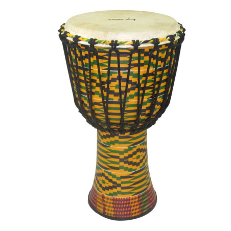 Djembe African Fibreglass-Kente Finish