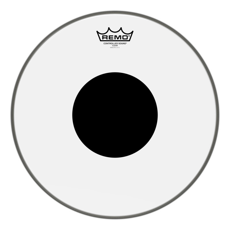 REMO Batter, CONTROLLED SOUND®, Clear, 14" Diameter, BLACK DOT™ On Top CS-0314-10 Remo $38.12
