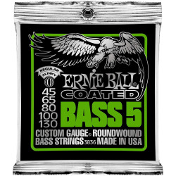 Ernie Ball COAT BASS 5 STR SLINKY 45-130   3836EB Ernie Ball $30.80