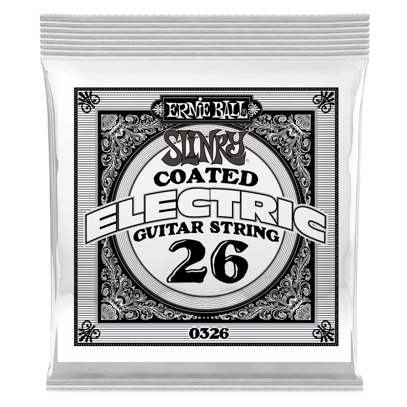 Ernie Ball COATED NICKEL ELECT SINGLE-026W 