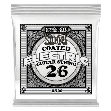 Ernie Ball COATED NICKEL ELECT SINGLE-026W 