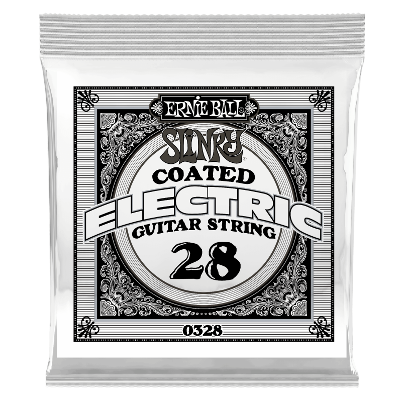 Ernie Ball COATED NICKEL ELECT SINGLE-028W 