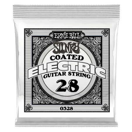 Ernie Ball COATED NICKEL ELECT SINGLE-028W 