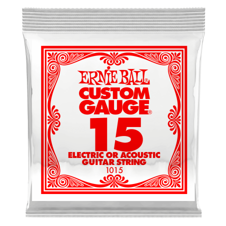 Ernie Ball PLAIN STEEL SINGLE-015P         