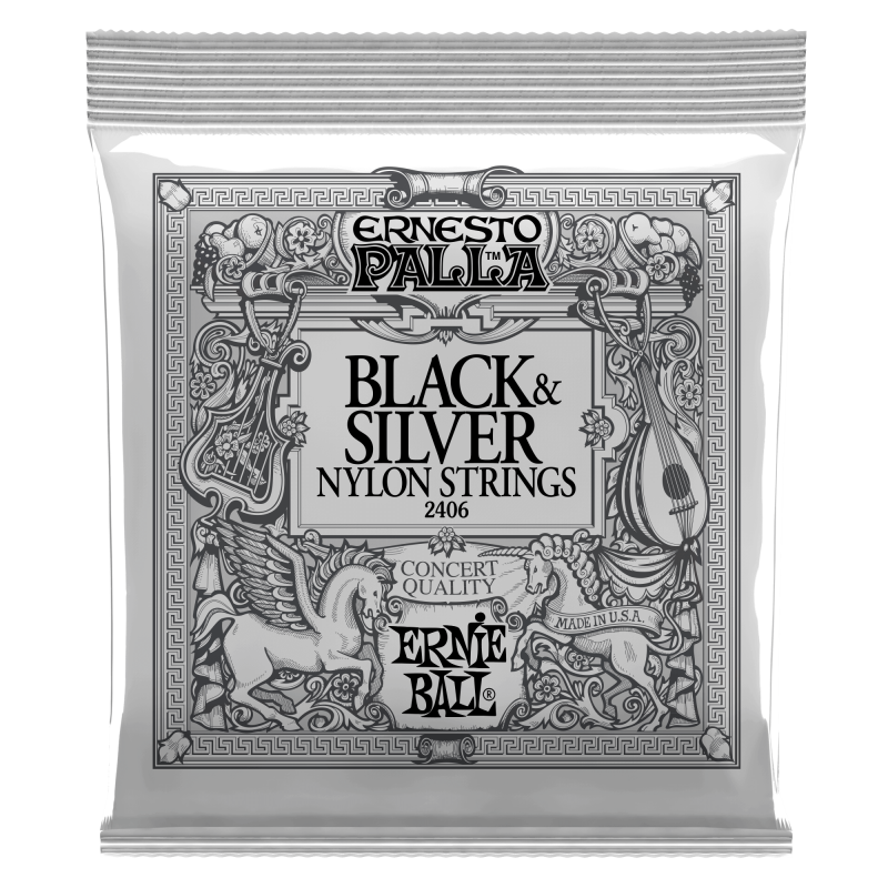 Ernie Ball ERNESTO PALLA NYLON BLK/SLV